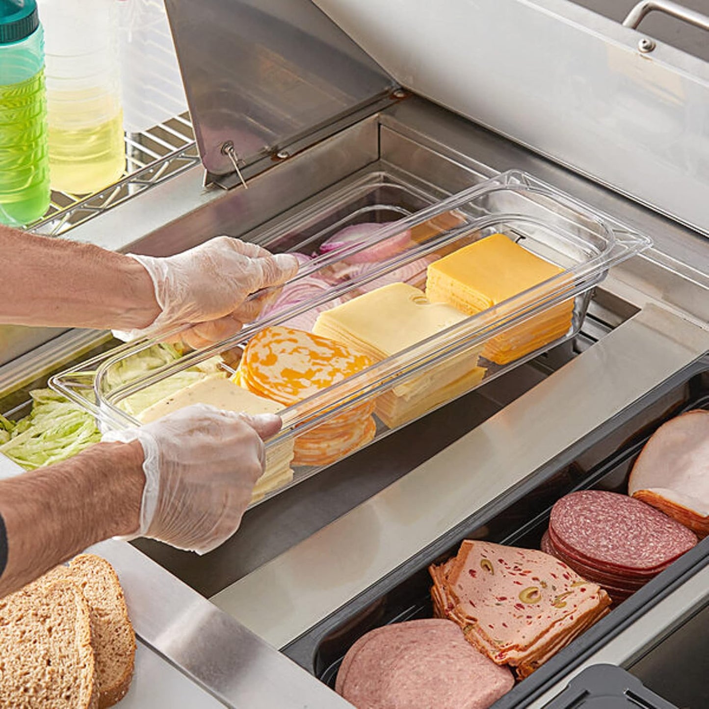 Deep Polycarbonate Food Pan Commercial Restaurant Food Storage Containers Hotel Pans for Catering Buffets Restaurants Fruits Vegetables Corns
