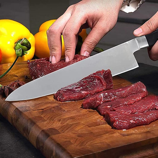 Stainless Steel Japanese Cow Knife- Japanese Gyuto Cooking Knife Kitchen Meat Knife Cooking Meat Knife for Kitchen Cutting Vegetable Salad Boneless Japanese Chef Knife
