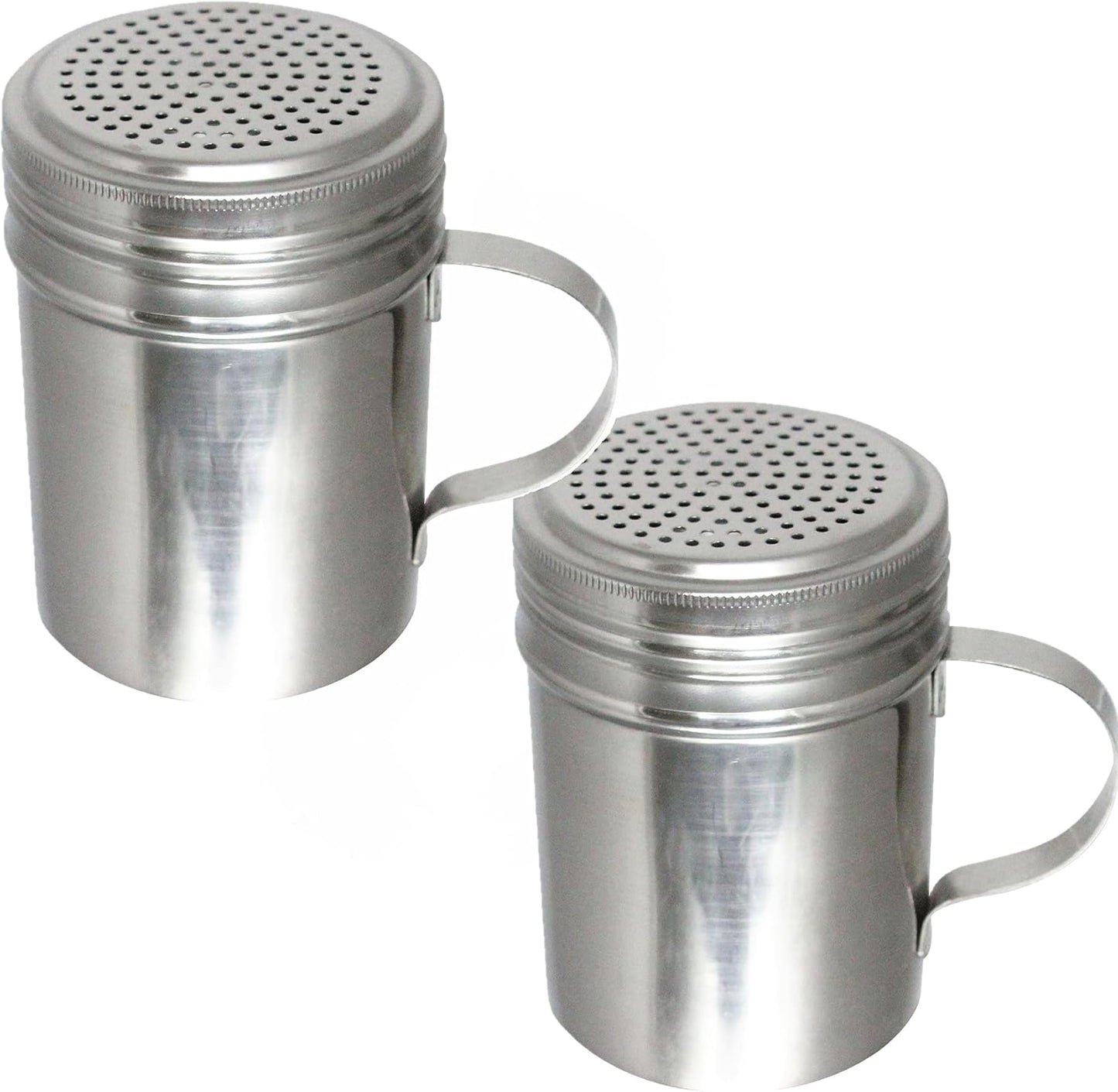 10 oz Stainless Steel Dredge Shakers - Seasonings Spice Shakers Cheese Shakers Chili Flakes Powder Shaker Sugar Spice Cans for Kitchen Cooking Home Restaurant