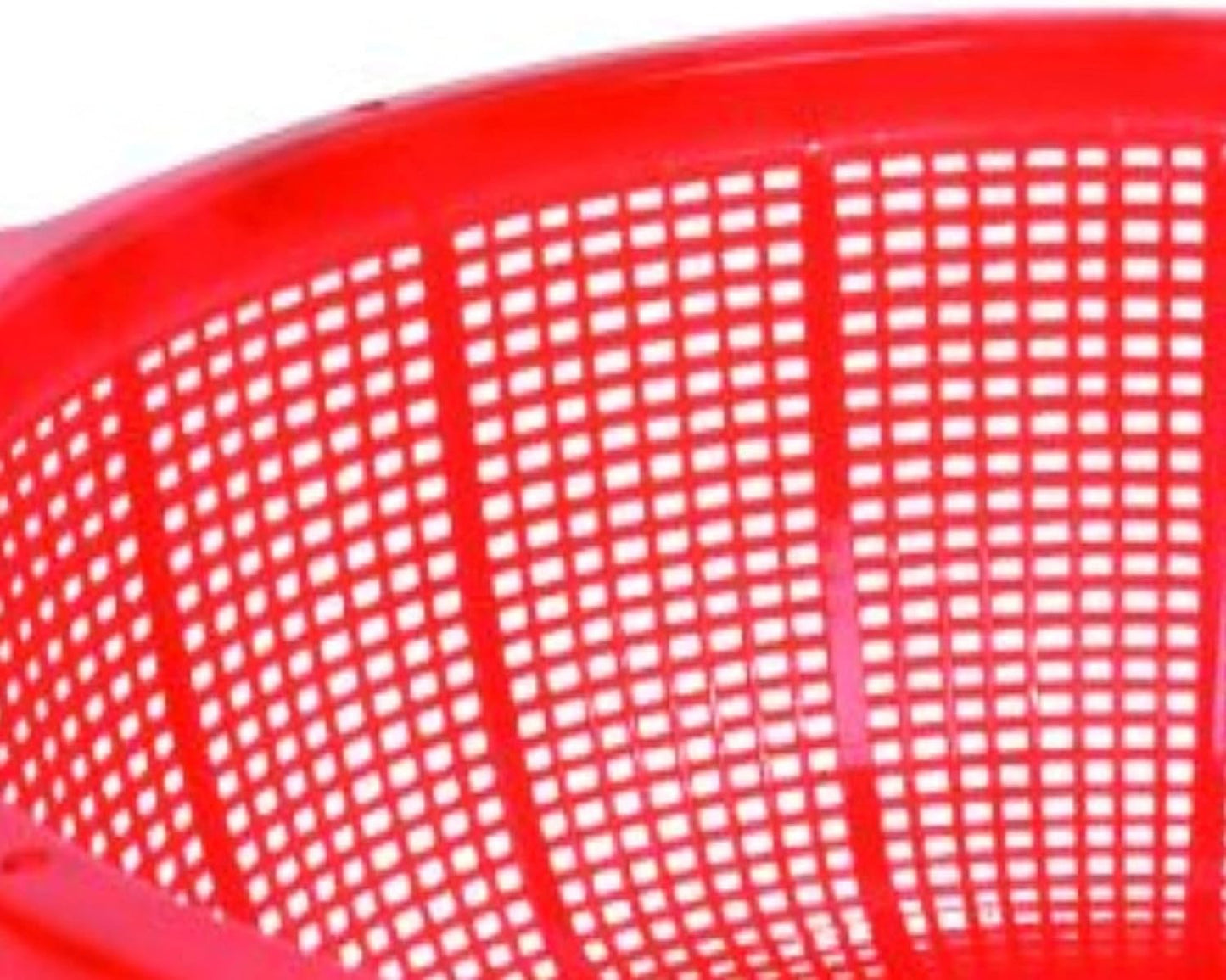 18-1/2" x 5-3/4" Round Perforated Colander with Grip Handles- Strainer Basket Wash Vegetables Fruits Drain Cooked Pasta Food Strainer Drainer Basket Strainer Kitchen Essentials