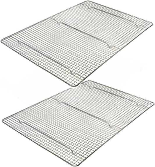 Footed Wire Icing Cooling Rack Chrome Plated Set of 2 - Baking Rack Cookie Cooling Racks Baking Sheet Grate Cake Rack for Baking Cooking Home Kitchen Restaurants