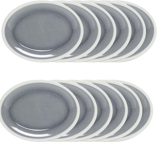 Oval Platters Melamine Set of 12- Dishwasher Safe Break-Resistant Reusable Serving Platter Plates Kitchen Plates Dinnerware Appetizer Plates Serving Plate