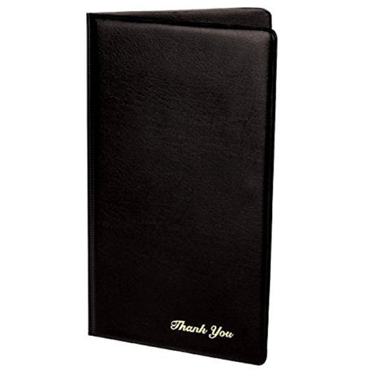 Restaurant Check Presenters with Gold Thank You Imprint - Guest Check Card Holder Ideal for Professional Servers in Various Dining Settings