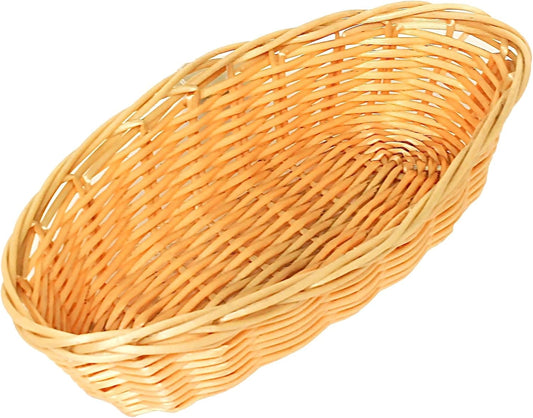 Hand-Woven Bread Basket - Restaurant Woven Food Serving Basket for Fruit Bread Serving Basket Decorative Basket Perfect for Cafe Home and Restaurants