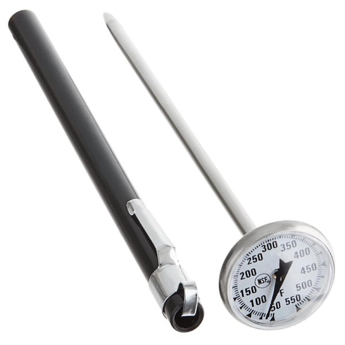 Stainless Steel Pocket Thermometer, 5" Stem, 1" Dial, Fahrenheit- Cooking and Grilling Pocket Size for Food Cooking and Grilling