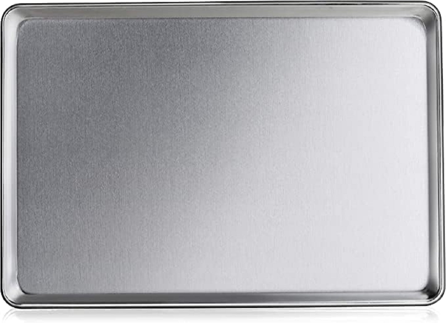 Half Size Stainless Steel Sheet Pan 20 Gauge- Bakeware Baking Pan Baking Sheet Baking Tray Cookie Sheet Cookie Tray Pans Perfect for Baking Roasting Heavy Duty & Rust Free