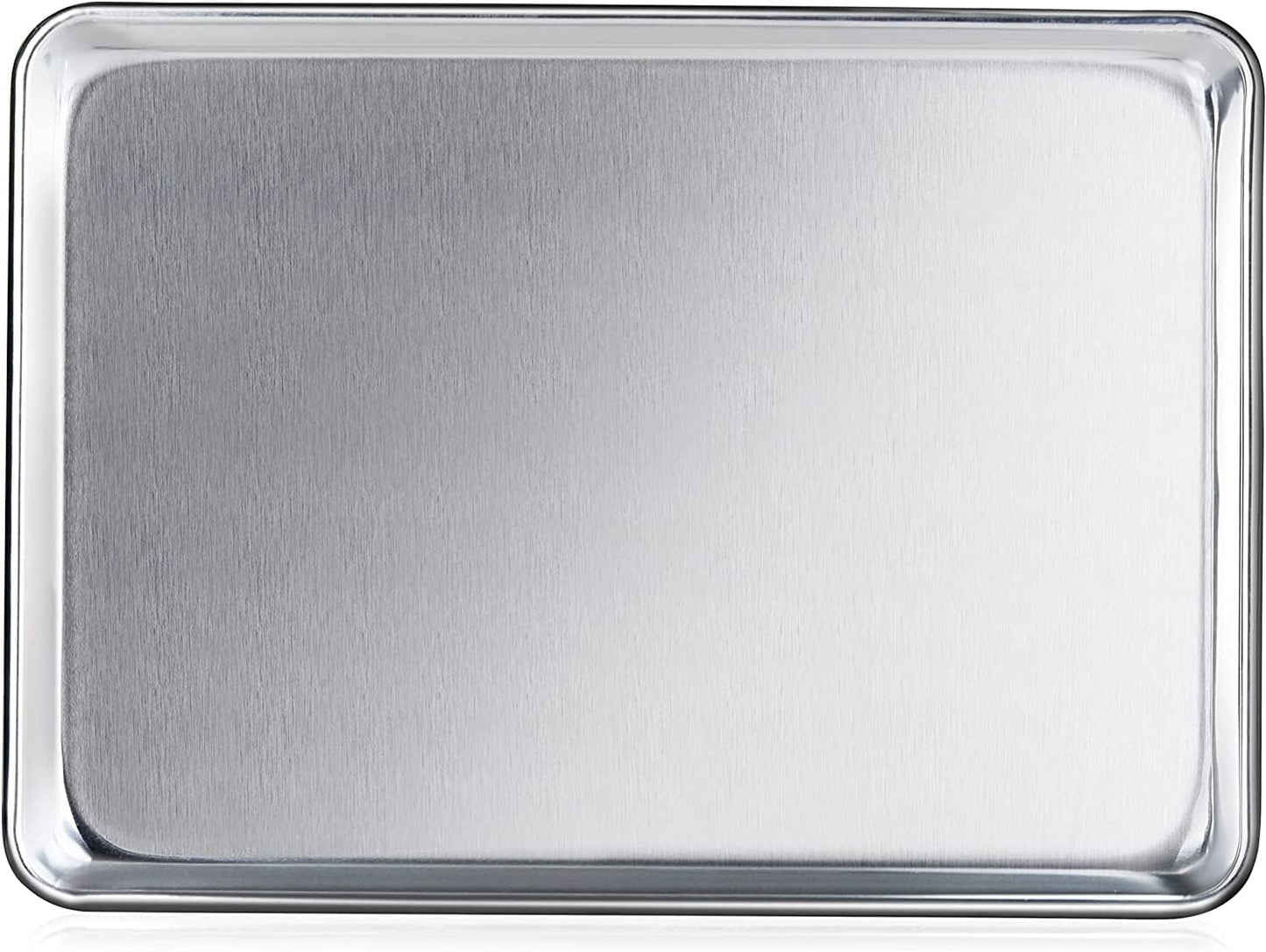 Half Size Stainless Steel Sheet Pan 20 Gauge- Bakeware Baking Pan Baking Sheet Baking Tray Cookie Sheet Cookie Tray Pans Perfect for Baking Roasting Heavy Duty & Rust Free