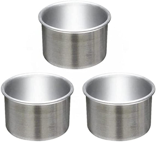 Aluminum Round Layer Cake Baking Pan Set of 3 - Bakeware for Cake Pizza Layer Cake Pans Easy Releasing Cake Baking Pans Circle Cake Pans Cake Tin Cheesecake Mold