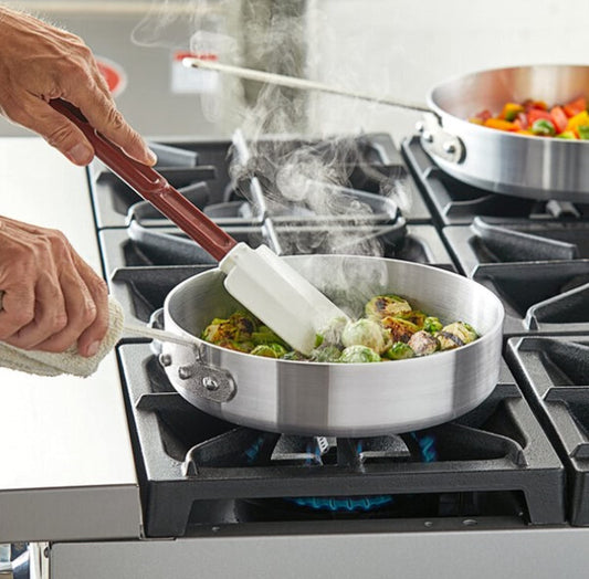 Aluminum 3.5mm Thickness Sauté Pan and Aluminum Cover - Cooking Pan Chef Cooking Pan Frying Pan Skillet for Home and Restaurant Cookware NSF Certified Dishwasher Safe