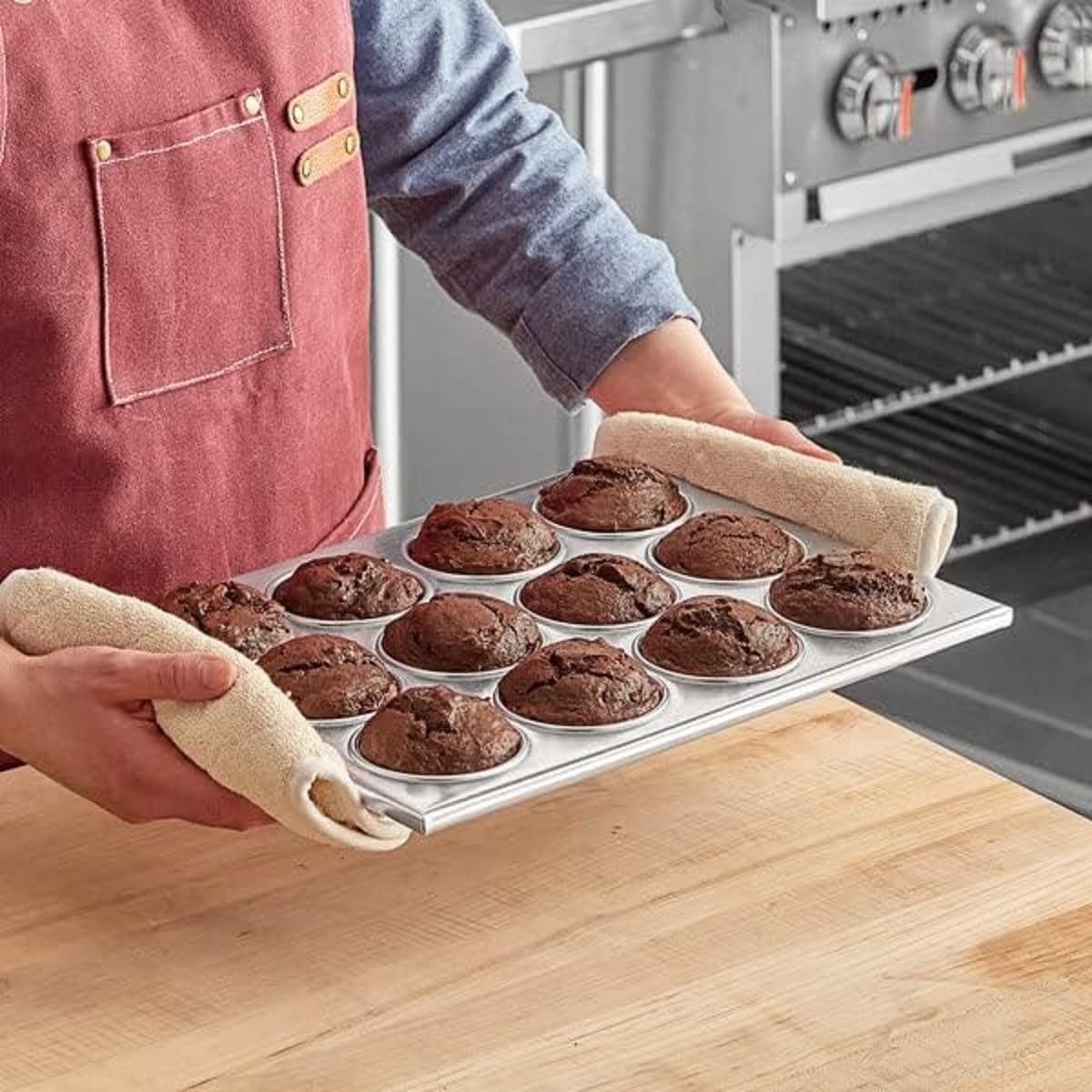 Muffin Baking Pan 3-1/2 oz each cup Aluminum - Cupcake Baking Pan Bakeware Cupcake Pan Great for Making Muffin Cakes Tart Bread Shortcakes Brownies for Home and Kitchen