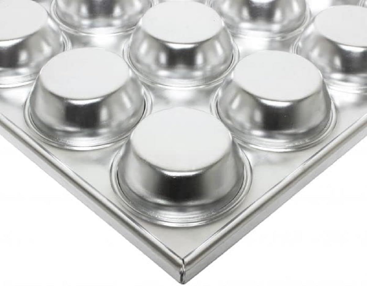Muffin Baking Pan 3-1/2 oz each cup Aluminum - Cupcake Baking Pan Bakeware Cupcake Pan Great for Making Muffin Cakes Tart Bread Shortcakes Brownies for Home and Kitchen