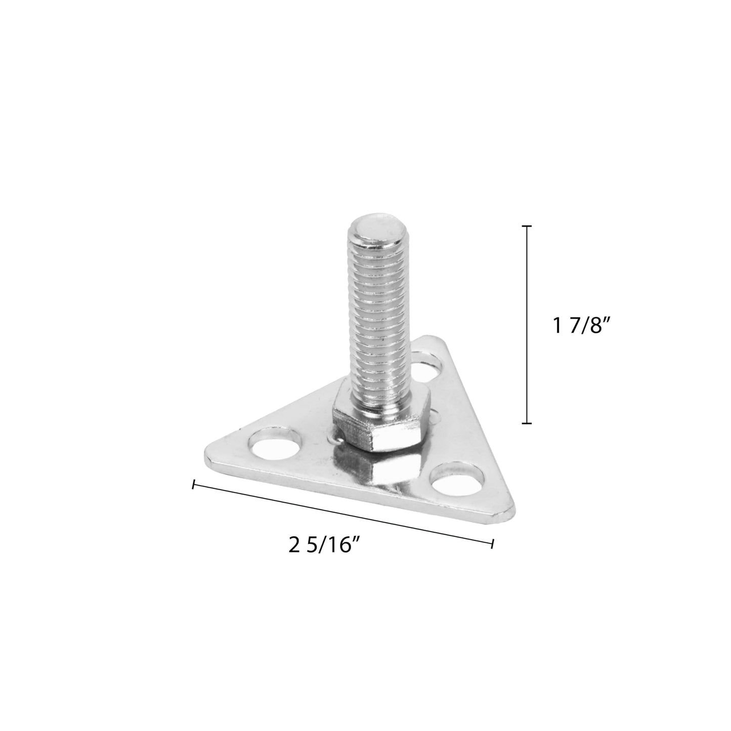 2-3/8" x 2-1/8" x 1-7/8" Post Foot Plate Chrome Plated Iron Set of 4 - Floor Plate for Shelving Unit Steel Wire Rack Storage Shelving Organizer Home Kitchen Restaurants