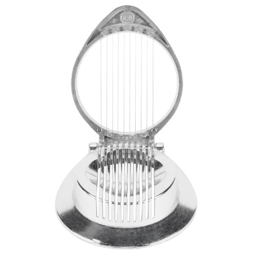 Aluminum Round Egg Slicer 4-3/4" x 4-1/4" x 1" - Multipurpose Heavy Duty Egg Slicer Egg Cutter for Hard Boiled Eggs Strawberry Slicer Egg Dicer Soft Fruit Mushroom