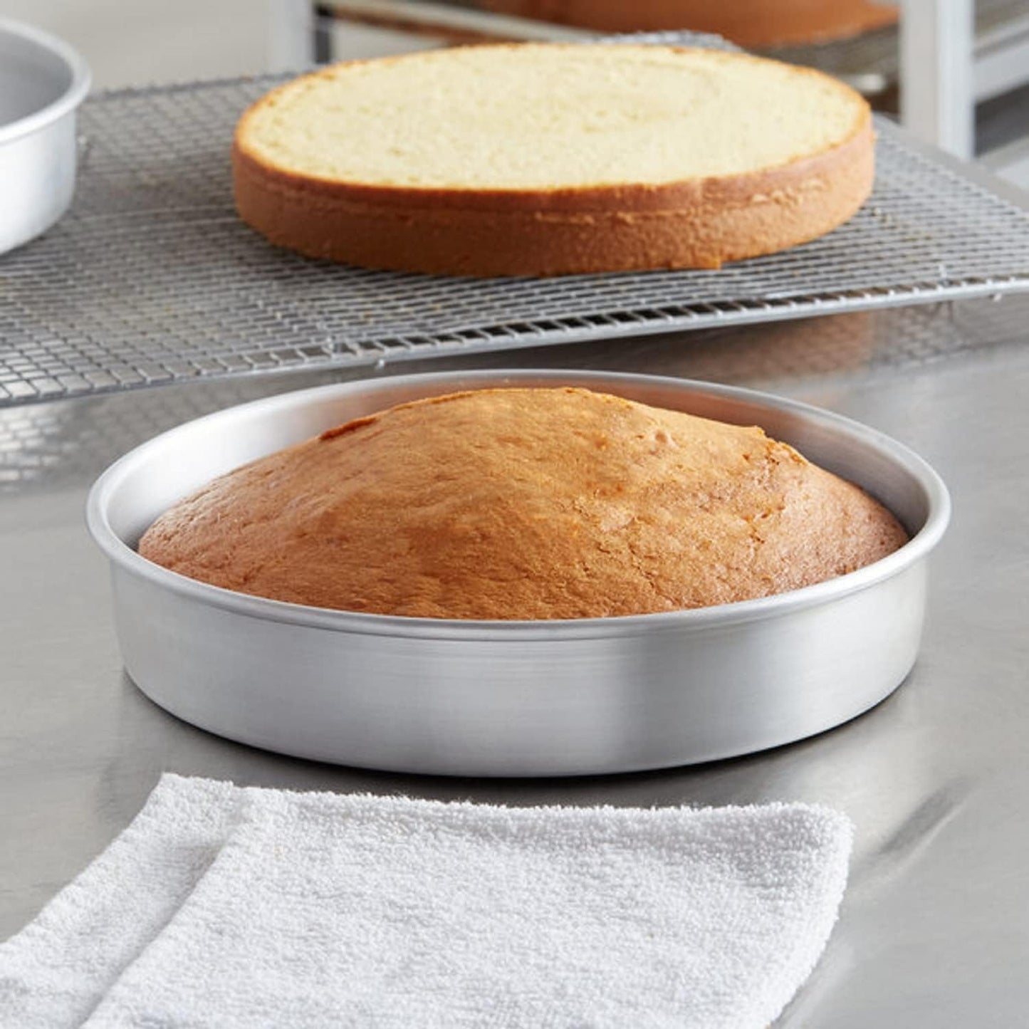 Aluminum Round Layer Cake Baking Pan Set of 3 - Bakeware for Cake Pizza Layer Cake Pans Easy Releasing Cake Baking Pans Circle Cake Pans Cake Tin Cheesecake Mold