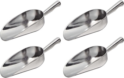 Aluminum Scoops with Contoured Handle - for Bar Ice Flour Utility Scoop Kitchen Ice Scooper for Ice Maker Popcorn Scoop Food Scoops for Bar Party Wedding