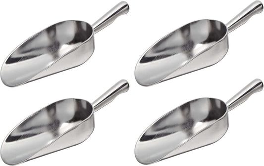 Aluminum Scoops with Contoured Handle - for Bar Ice Flour Utility Scoop Kitchen Ice Scooper for Ice Maker Popcorn Scoop Food Scoops for Bar Party Wedding