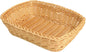 Rectangular Hand-Woven Bread Basket Natural Color - Restaurant Woven Food Serving Basket for Fruit Bread Serving Decorative Baskets Perfect for Cafe Home Restaurants