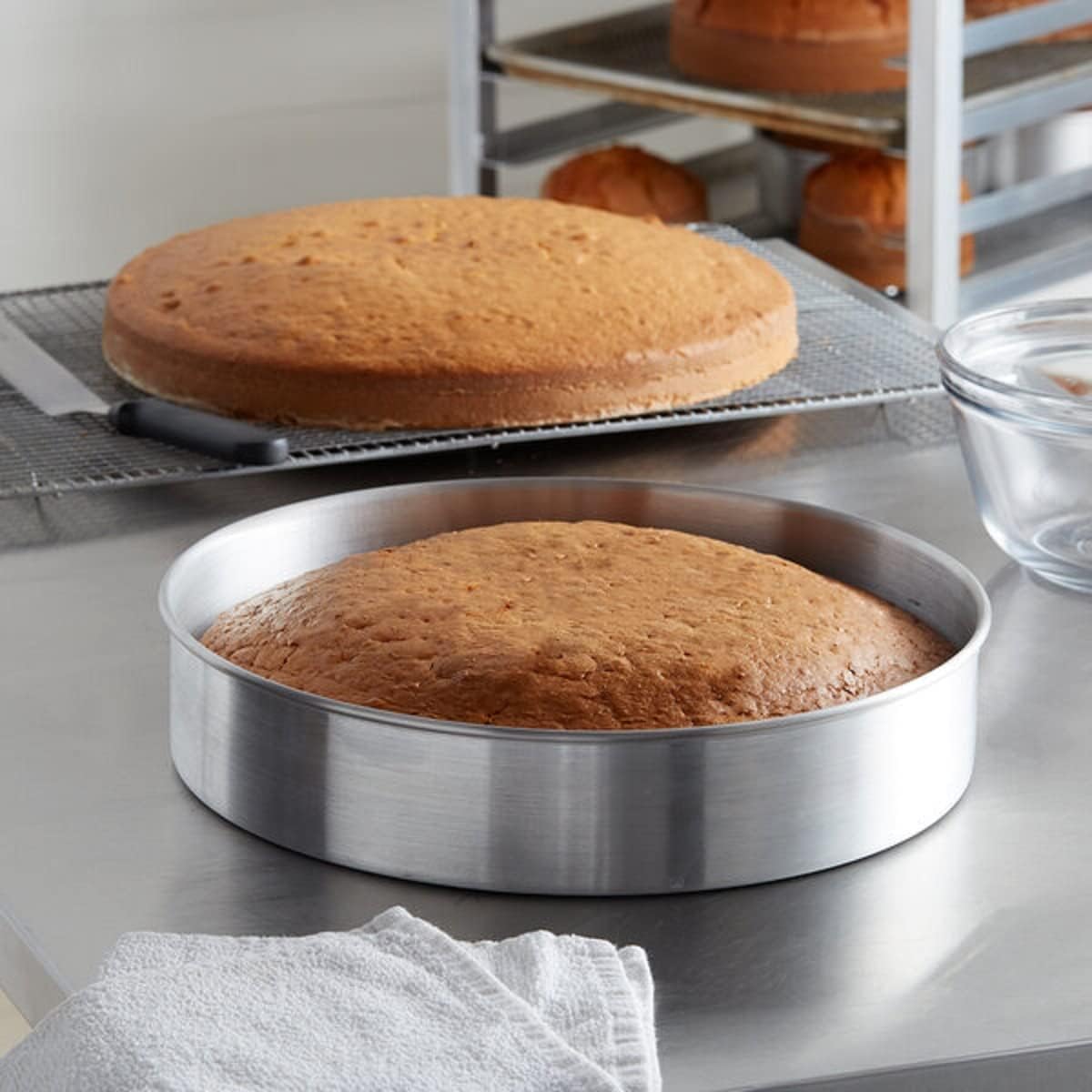 Aluminum Round Layer Cake Baking Pan Set of 3 - Bakeware for Cake Pizza Layer Cake Pans Easy Releasing Cake Baking Pans Circle Cake Pans Cake Tin Cheesecake Mold