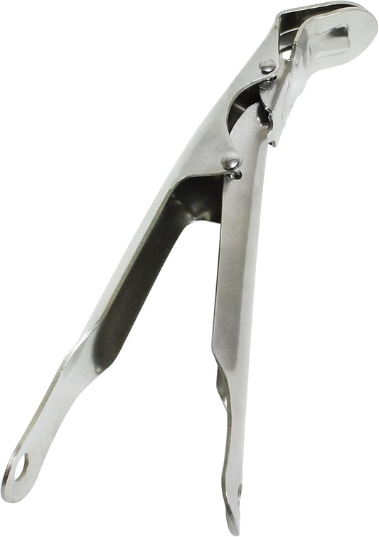 Deep Dish Pizza Pan Gripper Stainless Steel 7-2/3" x 1-1/7" x 2-3/4" - Pan Tongs Gripper Clip Tongs Great for Pulling Hot Pizza Pan out of the Oven Microwave