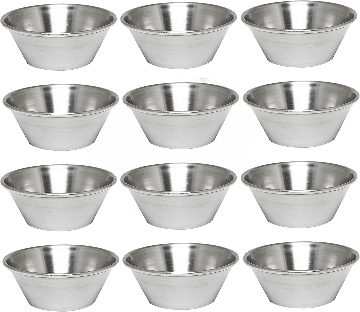 Stainless Steel Condiment Sauce Cups - Individual Round Condiments Cups Ramekins Dipping Sauce Cup Portion Dipping Sauce Kitchen Cups