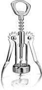 6-1/2" Heavy-Duty Wing Corkscrew Opener Chrome Plated Iron - Wine Opener Perfect Corkscrew to Open Wine & Beer Bottles Great Bottle Opener For Bartenders Restaurants Home