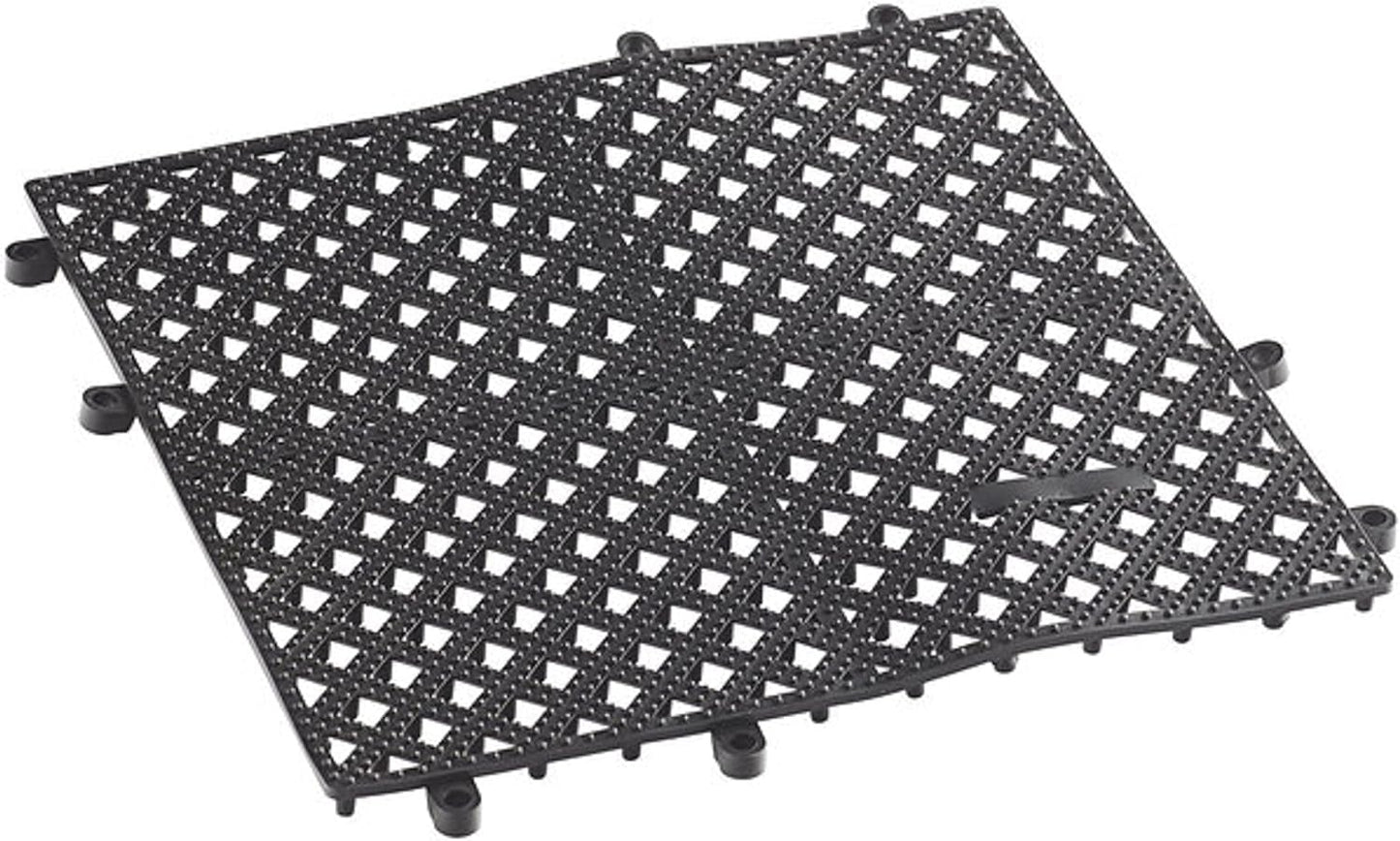 12" x 12" Interlocking Bar Mat Black Color - Bar Service Spill Mat Service Mat for Cocktail Bartender Glasses Drying Mat Perfect for Kitchen Countertop Bars Cafe Home & Restaurants