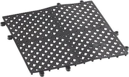 12" x 12" Interlocking Bar Mat Black Color - Bar Service Spill Mat Service Mat for Cocktail Bartender Glasses Drying Mat Perfect for Kitchen Countertop Bars Cafe Home & Restaurants