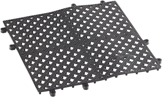 12" x 12" Interlocking Bar Mat Black Color - Bar Service Spill Mat Service Mat for Cocktail Bartender Glasses Drying Mat Perfect for Kitchen Countertop Bars Cafe Home & Restaurants