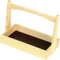 6-1/2" x 3-3/4" Shoyu Sauce Holder Tray with Handle Shiraki Wood - Japanese Condiment Caddy Condiment Storage Caddy Decorative Trays Storage Containers for Home Kitchen Restaurants