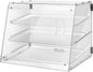 3 Tray Acrylic Countertop Pastry Display Case with Rear Doors 21" x 17 3/4" x 16 1/2" - Bakery Case Box Retail Commercial Home use for Bagels Baked Goods Bread Donuts Vegetables