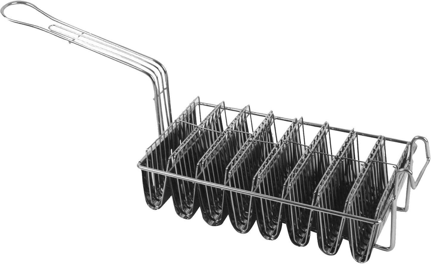 Commercial Grade 8-Slot Taco Basket Holds 8 Shells Deep Fryer - Taco Holder Basket Taco Fry Basket with Grip Handle Taco Shell Fry Basket Shells Deep Fryer Taco Holder Basket