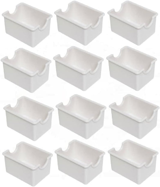 Set of 12 Sugar Packet Holder Plastic - Sugar Caddy Holder for Sweetener Packets Organizer Caddy for Coffee Bar Tea Bag Organizer for Table Restaurant Hotel