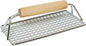 8" x 4" Heavy Duty Bacon Press Chrome Plated Steel with Wooden Handle - Heavy Duty Press Grill Press Meat Burger Bacon Steak Sausage for Perfectly Seared Bacon Steak & Sandwiches