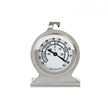 2" Stainless Steel Dial Refrigerator/Freezer Thermometer - 30-30 deg C/-20-80 deg F - Classic Fridge Thermometer Large Dial Thermometer for Freezer Refrigerator Cooler