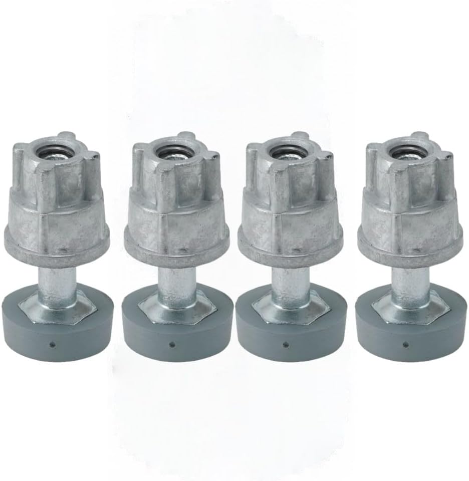 Set of 4 Foot and 3/8"-16 Threaded Insert Wire Shelving Unit Post Leveler - Leveler for Wire Shelving Rack for Kitchen Storage for Precise Height Adjustments
