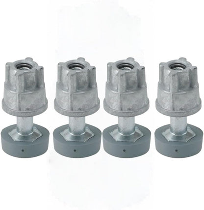 Set of 4 Foot and 3/8"-16 Threaded Insert Wire Shelving Unit Post Leveler - Leveler for Wire Shelving Rack for Kitchen Storage for Precise Height Adjustments