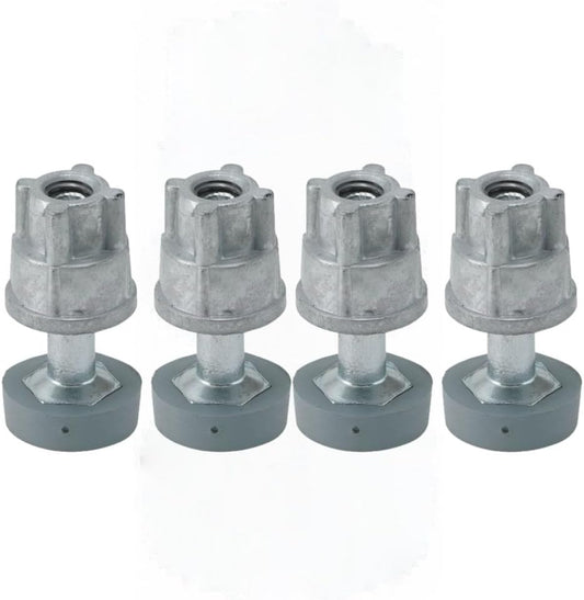Set of 4 Foot and 3/8"-16 Threaded Insert Wire Shelving Unit Post Leveler - Leveler for Wire Shelving Rack for Kitchen Storage for Precise Height Adjustments