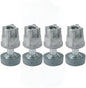 Set of 4 Foot and 3/8"-16 Threaded Insert Wire Shelving Unit Post Leveler - Leveler for Wire Shelving Rack for Kitchen Storage for Precise Height Adjustments