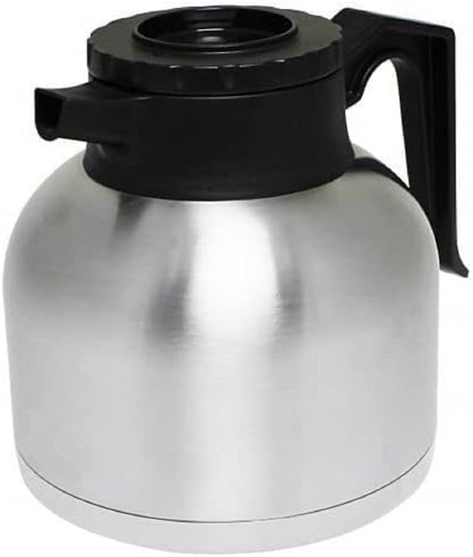 1.9 Liter/64 oz Coffee Server with Bru-Thru Lid Stainless Steel Body - Coffee Carafes for Keeping Hot Liquids Hot Water Urn Coffee Carafe Insulated Stainless Steel For Hot Drinks