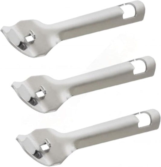7" Punch Can/Bottle Opener Stainless Steel Set of 3 - Can Punch Bottle Opener Bottle & Can Opener Classic Beer Opener Compact Size Beverage Bottle Opener for Kitchen Bar or Restaurant