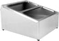 13-3/4" x 16-5/8" x 9" Stainless Steel Condiment Pack Holder with Three Divided Areas Fits 1/6 & 1/3 Steam Pans - Condiment Holder Organizer Hotel Pan Organizer Kitchen Restaurants