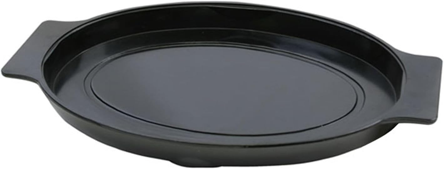 13-4/5" x 8-4/9" Oval Bakelite Underliner fits 11-5/8" x 8" Stainless Steel Sizzling Platter - Rectangular Sizzle Platter Underliner Base Restaurant Home Kitchen