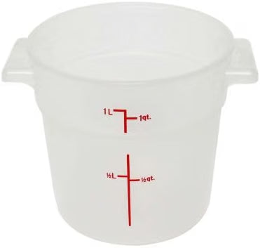 Round Food Storage Container Translucent Polypropylene- Commercial Food Storage Containers Meal Prep Containers Reusable Food Containers for Pantry Kitchen Storage Organization