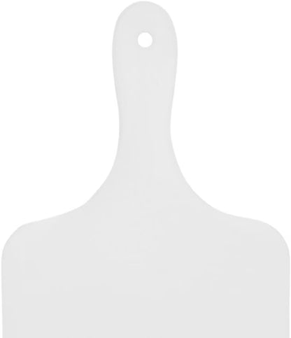 13-7/8" x 6-7/8" x 3/8" Utility Paddle Cutting Board White Plastic- Non-Skid Thick Plastic Chopping Board Cutting Boards for Meat Vegetables Dishwasher Safe Home Kitchen Restaurants