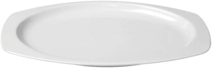 Rectangular Platter White Color Melamine Set of 12- Reusable Plates Kitchen Plates Dinnerware Serving Platter Dishes Dishwasher Safe Break-Resistant for Home Kitchen