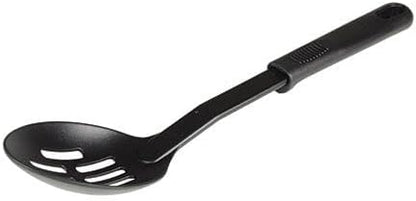 11-1/2” Slotted Spoon High-Heat Nylon & Polypropylene Handle Black Color- Kitchen Cooking Spoons Serving Spoons Heat Resistant up to 410°F Kitchen Spoons for Mixing Serving Stirring