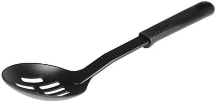 11-1/2” Slotted Spoon High-Heat Nylon & Polypropylene Handle Black Color- Kitchen Cooking Spoons Serving Spoons Heat Resistant up to 410°F Kitchen Spoons for Mixing Serving Stirring