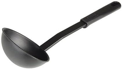 11 5/8” Soup Ladle High-Heat Nylon & Polypropylene Handle Black Color- Heat Resistant up to 410°F Soup Spoon Soup Ladle Serving Spoon Cooking Spoon for Kitchen Cooking Soup Sauce