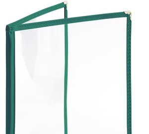 8-1/2” x 11” Double Fold Restaurant Menu Covers 2 Page 4 View Set of 10- Crystal Clear Menu Covers Fits A4 Size Paper Menu Sleeve Folder Menu Book Holders for Bar Cafe Restaurant