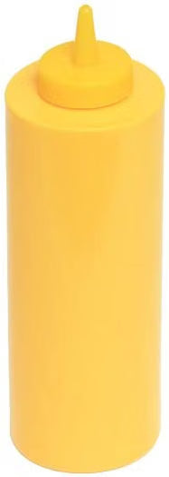 Set of 6 Squeeze Condiment Wide Mouth Dispensing Bottles - Plastic Squeeze Bottle for Sauces Spreads Ketchup Mustard Mayo Hot sauces and Olive oil